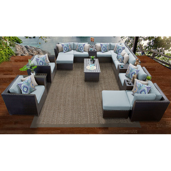 Sol 72 Outdoor™ Tegan 17 Piece Sectional Seating Group with Cushions